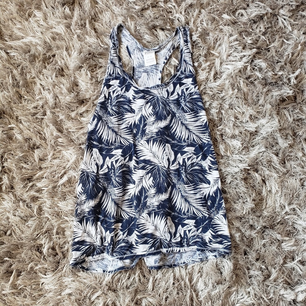Victoria Secret Pink Blue Tropical Palm Tree Tank